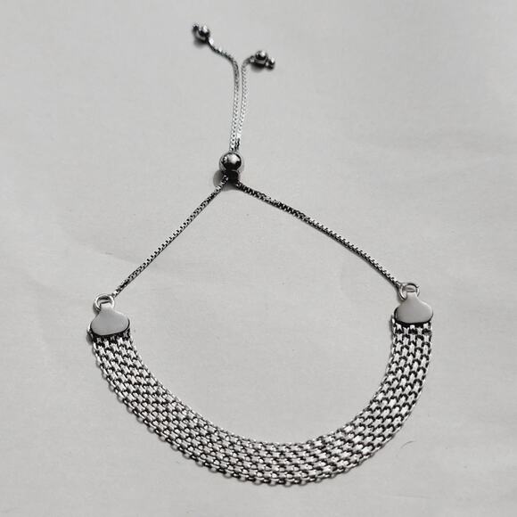 Ross Simons Sterling Silver Mesh Bolo Bracelet - Picture 3 of 8